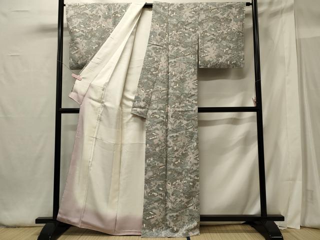 平和屋着物■上質な小紋 人物風景文 正絹 逸品 CABG5876oy