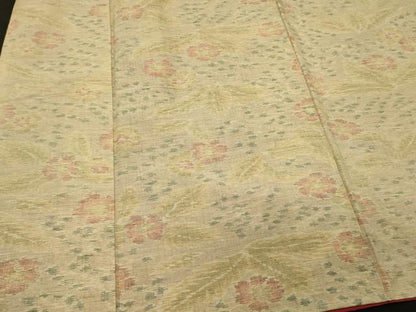 平和屋着物■上質な紬 草花文 正絹 逸品 未使用 CABG5880oy