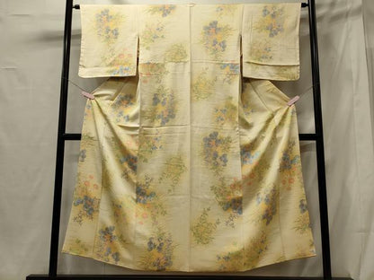 平和屋着物■上質な小紋 草花文 暈し染め 正絹 逸品 未使用 CABG5884oy