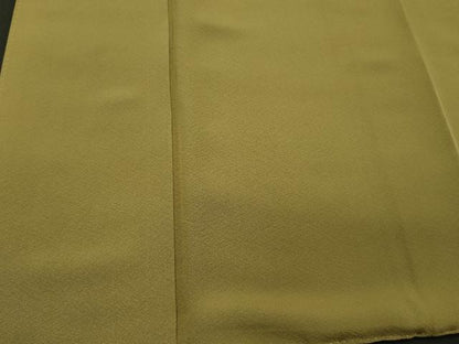 平和屋着物■上質な色無地 油色 正絹 逸品 CABG5889oy