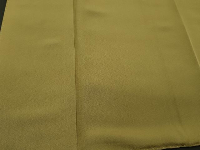 平和屋着物■上質な色無地 油色 正絹 逸品 CABG5889oy