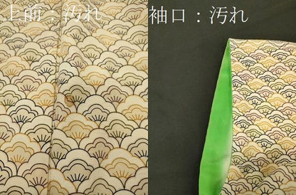 平和屋着物■上質な小紋 松青海波 正絹 逸品 CABG5890oy
