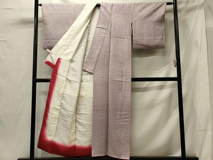 平和屋着物■上質な小紋 網目文様 正絹 逸品 CABG5893oy