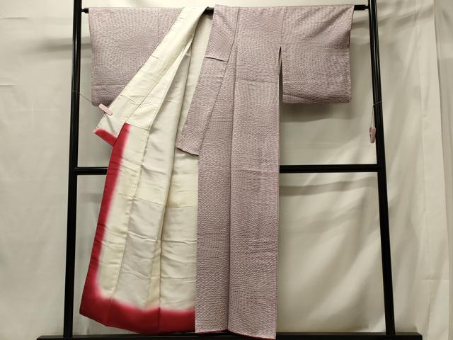 平和屋着物■上質な小紋 網目文様 正絹 逸品 CABG5893oy