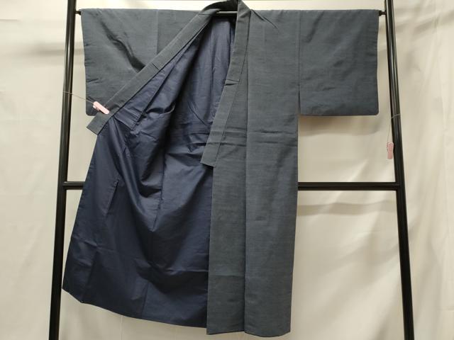 平和屋着物■男性　紬　薄花色　正絹　逸品　CABG5904oy