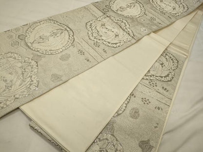 平和屋着物◎六通柄袋帯　唐織　正倉院古代裂　プラチナ二重箔　正絹　逸品　CABG5949oy