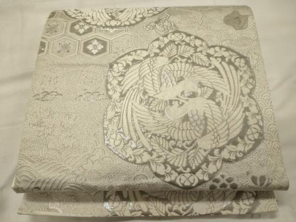 平和屋着物◎六通柄袋帯　唐織　正倉院古代裂　プラチナ二重箔　正絹　逸品　CABG5949oy