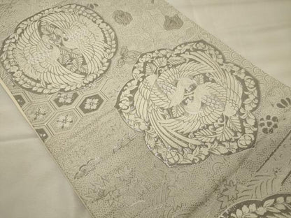 平和屋着物◎六通柄袋帯　唐織　正倉院古代裂　プラチナ二重箔　正絹　逸品　CABG5949oy