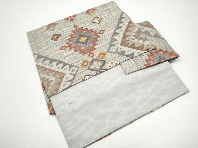 平和屋着物●つけ帯　唐織　動物花文　金糸　正絹　逸品　CABG6009hy