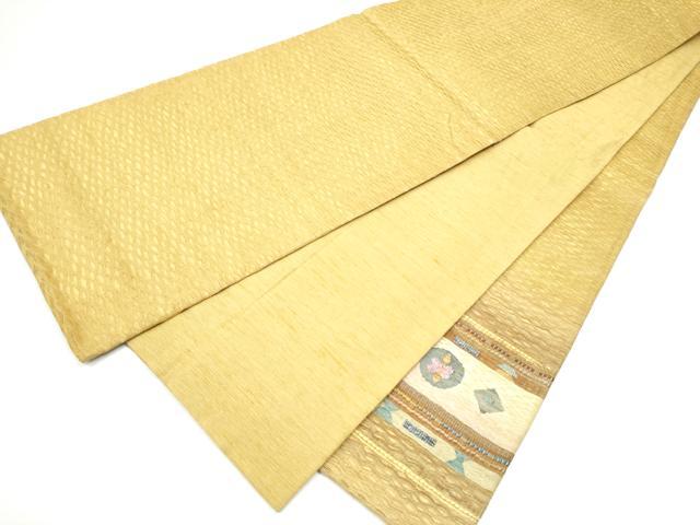平和屋着物▽つけ帯　スリーシーズン　春夏秋　すくい織　横段花文　正絹　逸品　CABG6010hy