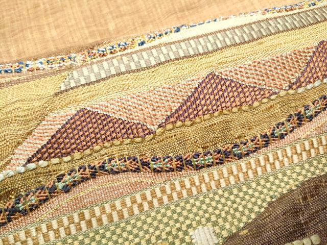 平和屋着物▽太鼓柄袋帯　スリーシーズン　春夏秋　すくい織　遠山霞文　正絹　逸品　CABG6012hy