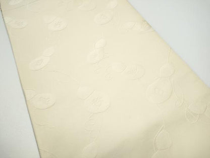 平和屋着物●六通柄袋帯　萬次郎　花唐草文　金銀糸　正絹　逸品　CABG6015hy