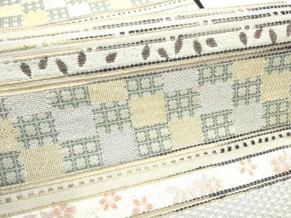平和屋着物●両面　全通柄袋帯　横段花文　やまと誂製　正絹　逸品　CABG6024hy