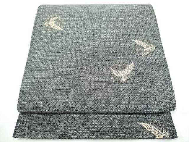 平和屋着物●染色作家　斉藤三才　両面　全通柄袋帯　三才鳥　金糸　証紙付き　正絹　逸品　CABG6031hy