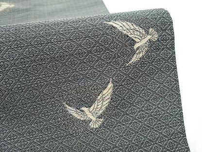 平和屋着物●染色作家　斉藤三才　両面　全通柄袋帯　三才鳥　金糸　証紙付き　正絹　逸品　CABG6031hy