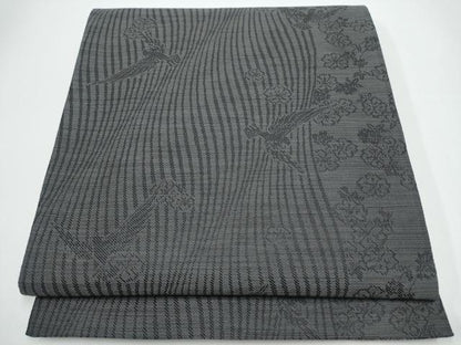 平和屋着物●染色作家　斉藤三才　両面　全通柄袋帯　三才鳥　金糸　証紙付き　正絹　逸品　CABG6031hy