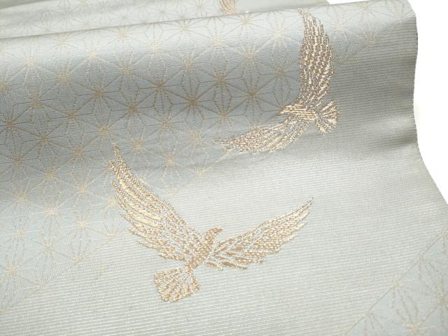 平和屋着物●染色作家　斉藤三才　六通柄袋帯　三才鳥　金糸　正絹　逸品　CABG6032hy