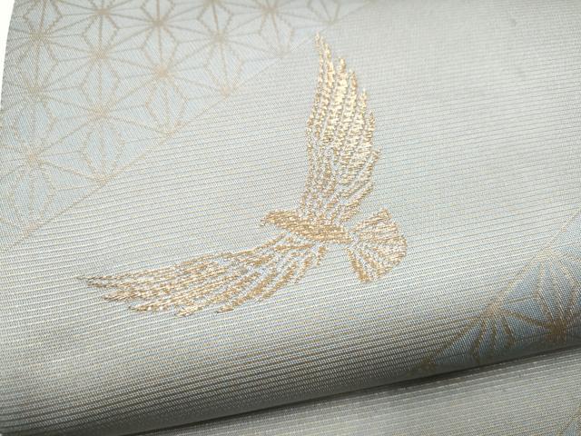平和屋着物●染色作家　斉藤三才　六通柄袋帯　三才鳥　金糸　正絹　逸品　CABG6032hy