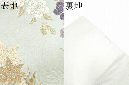 平和屋着物●六通柄袋帯　唐織　草花文　金糸　正絹　逸品　CABG6044hy