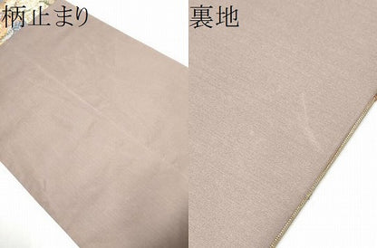 平和屋着物●六通柄袋帯　唐織　花鳥文　金糸　正絹　逸品　CABG6050hy