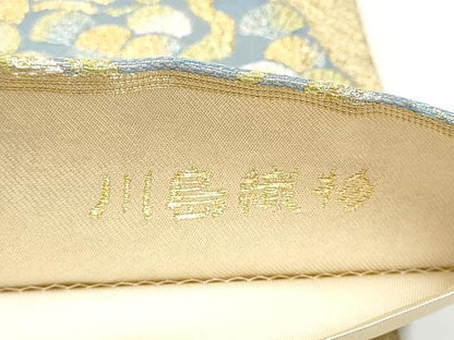 平和屋着物●西陣　川島織物　六通柄　本袋帯　渡橋浜松文　金銀糸　正絹　逸品　CABG6055hy
