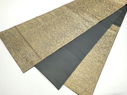 平和屋着物●西陣　川島織物　六通柄　本袋帯　霞文　金糸　正絹　逸品　CABG6059hy