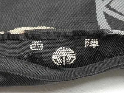 平和屋着物●西陣　六通柄　本袋帯　花丸文　黒地　正絹　逸品　CABG6070hy