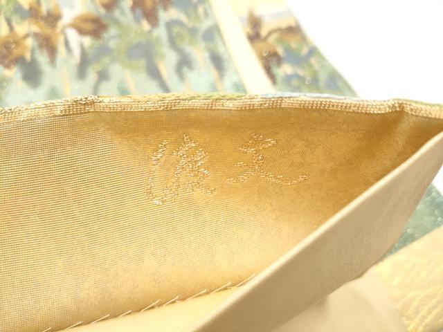 平和屋着物●西陣　老舗　渡文謹製　手織　全通柄袋帯　百々世草　金銀糸　正絹　逸品　CABG6075hy