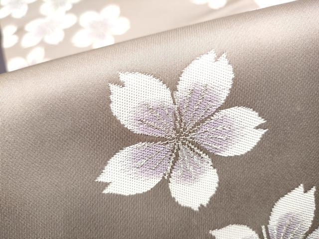 平和屋着物●世界的人形師　辻村寿三郎　ジュサブロー　六通柄袋帯　舞桜文　銀糸　正絹　逸品　CABG6076hy