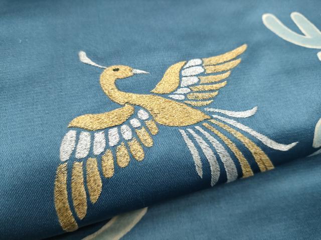 平和屋着物●アンティーク　大正ロマン　九寸名古屋帯　作家物　刺繍　寿地文　金銀糸　正絹　逸品　CABG6084hy