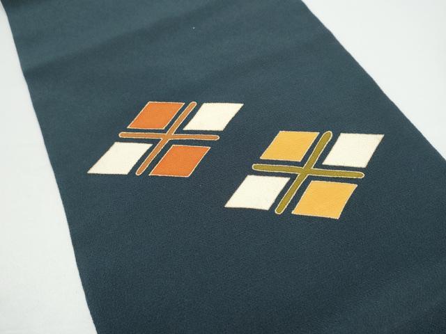 平和屋着物●銀座　志ま亀　九寸名古屋帯　菱文　金彩　鬼しぼ縮緬　正絹　逸品　CABG6086hy 平和屋着物○銀座 志ま亀 九寸名古屋帯 菱文 金彩 鬼しぼ縮緬 正絹