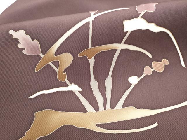 平和屋着物●京の名門　友禅　染の北川　塩瀬　九寸名古屋帯　竹屋町刺繍　草花文　金彩　宮越織物謹製　証紙付き　正絹　逸品　CABG6093hy