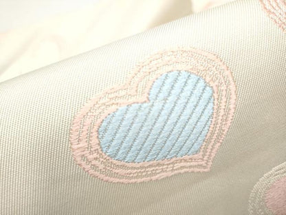 平和屋着物●西陣　大光謹製　九寸名古屋帯　唐織　ハート　証紙付き　正絹　逸品　CABG6101hy