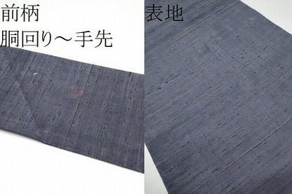 平和屋着物●九寸名古屋帯　手描き　紬地　葡萄蔦の葉文　金彩　正絹　逸品　CABG6114hy