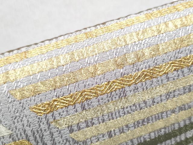 平和屋着物●九寸開き名古屋帯　作家物　霞文　金彩　正絹　逸品　CABG6118hy