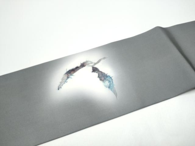 平和屋着物●塩瀬　九寸名古屋帯　成物　正絹　逸品　CABG6125hy