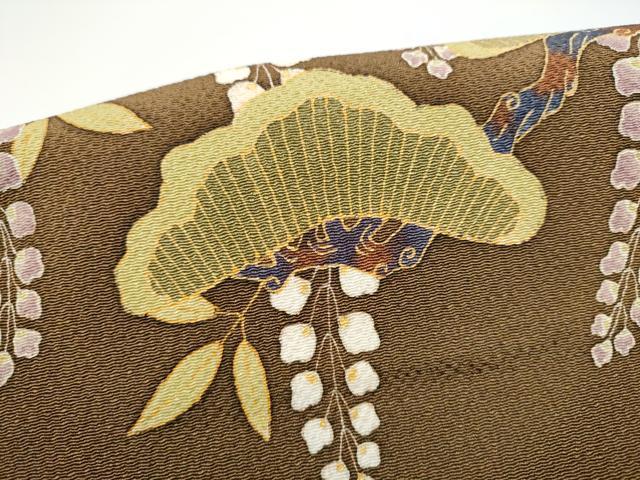平和屋着物●つけ帯　作家物　型染め　松　金彩　鬼しぼ縮緬　ますいわ屋扱い　正絹　逸品　CABG6138hy