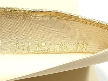 平和屋着物●西陣　川島織物　六通柄　本袋帯　色紙重ね文　金糸　正絹　逸品　CABG6149hy