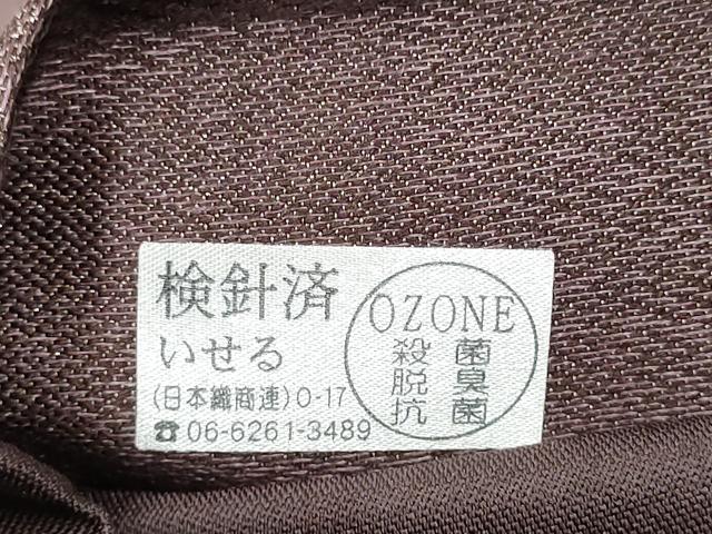 平和屋着物●六通柄袋帯　利休　動物花文　金糸　正絹　逸品　CABG6153hy