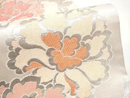 平和屋着物●西陣　川島織物　六通柄　本袋帯　花唐草文　銀糸　正絹　逸品　CABG6157hy
