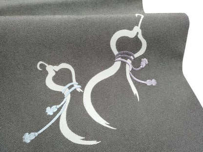 平和屋着物●太鼓柄袋帯　刺繍　瓢箪　鮫小紋柄　正絹　逸品　CABG6159hy