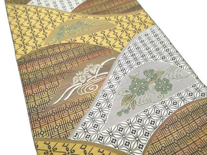 平和屋着物●博多織人 黒木織物 本場筑前博多帯　六通柄袋帯　古の美　金糸　証紙付き　正絹　逸品　CABG6162hy