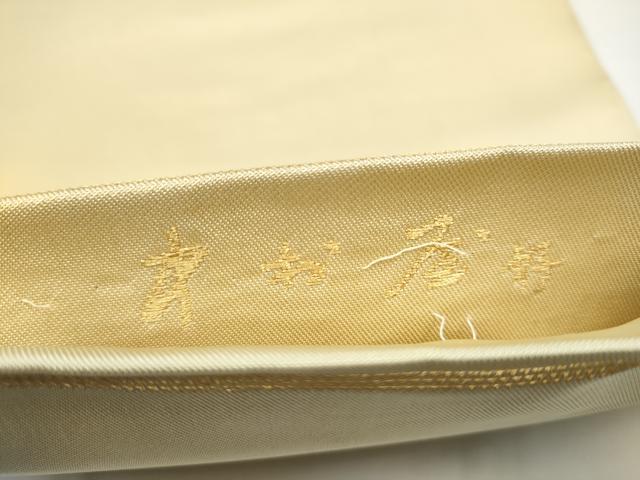 平和屋着物●西陣　川島織物　太鼓柄　本袋帯　草花文　金糸　正絹　逸品　CABG6168hy