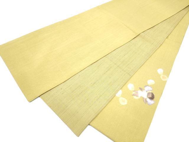 平和屋着物●太鼓柄袋帯　絞り　舞蝶文　お召縮緬　正絹　逸品　未使用　CABG6169hy