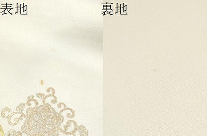平和屋着物●銀座きしや　太鼓柄袋帯　駒刺繍　総刺繍　花唐草文　金糸　正絹　逸品　CABG6198hy