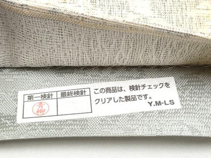 平和屋着物▽両面　全通柄袋帯　スリーシーズン　春夏秋　櫛織　横段更紗花文　正絹　逸品　CABG6201hy