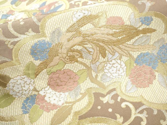 平和屋着物●西陣　川島織物　六通柄　本袋帯　雲重ね鳳凰花文　金銀糸　正絹　逸品　CABG6205hy