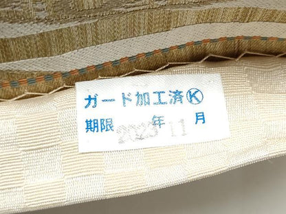平和屋着物●全通柄袋帯　草花丸文　正絹　逸品　CABG6207hy
