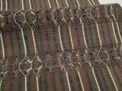 平和屋着物●八寸名古屋帯　もじり織　幾何学文様　正絹　逸品　CABG6214hy