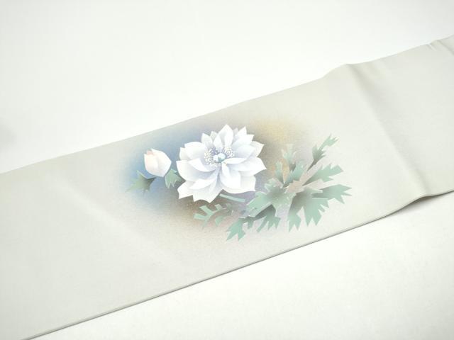 平和屋着物●九寸名古屋帯　枝花文　金彩　正絹　逸品　CABG6224hy